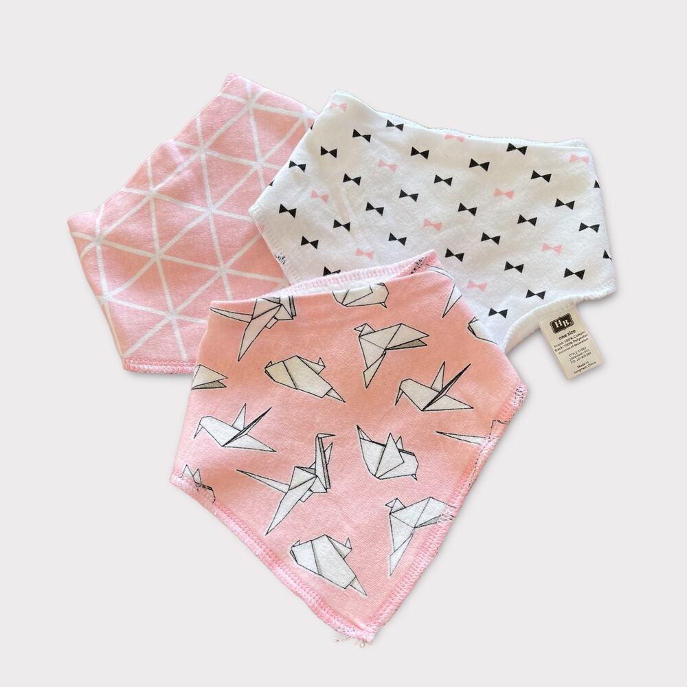 Hudson Baby Unisex Cotton Bib Set of 3 – Soft & Absorbent (One Size)